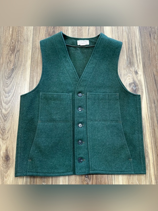 Filson Other - VTG Filson Mackinaw 100% Wool Vest Made in USA, Forest Green, Size 44 (Large)